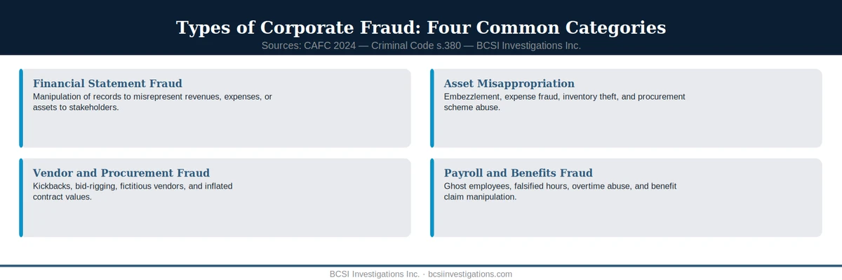 Common types of corporate fraud in Canada, BCSI Investigations
